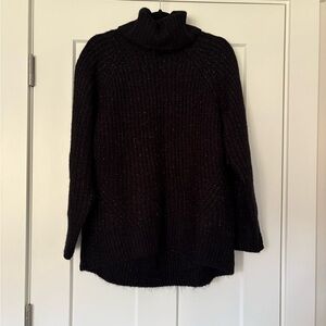 Old Navy Women's Black Knit Turtleneck Sweater